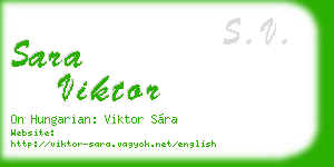 sara viktor business card